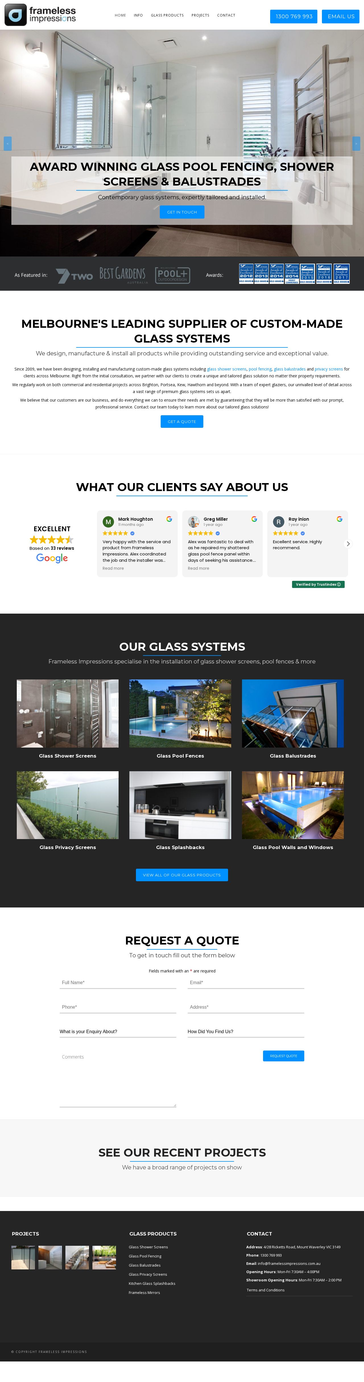 Frameless Impressions website