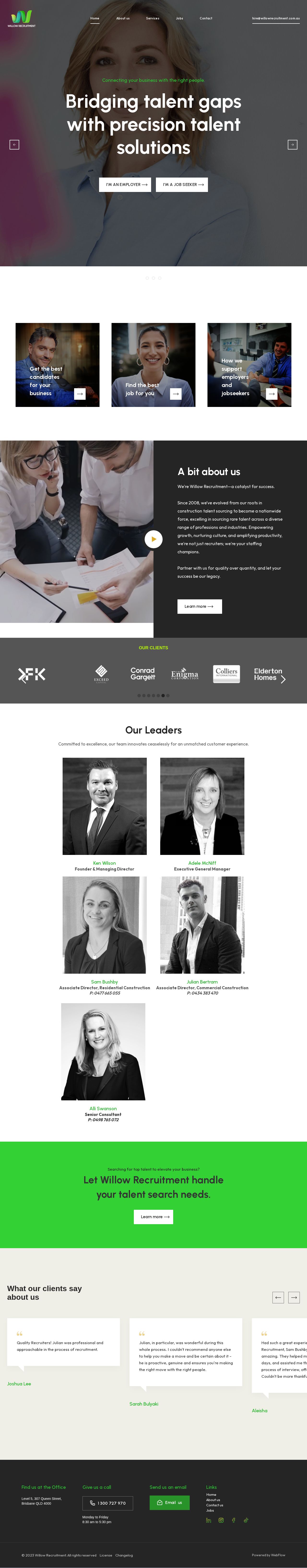 Willow Recruitment website