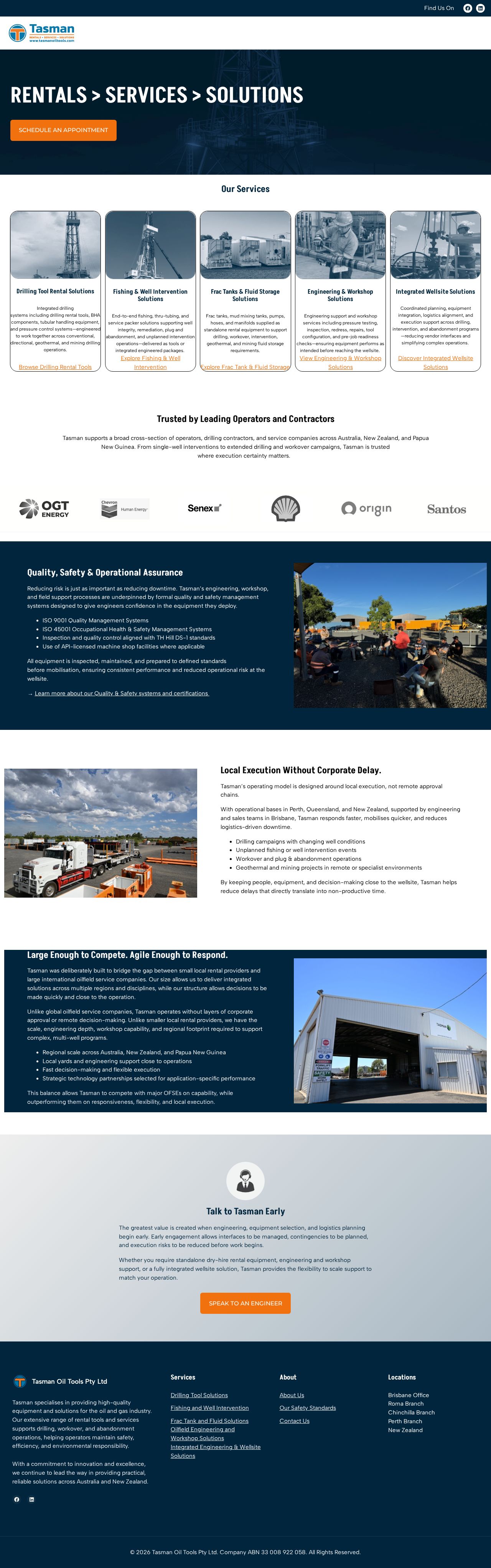 Tasman Oil Tools website
