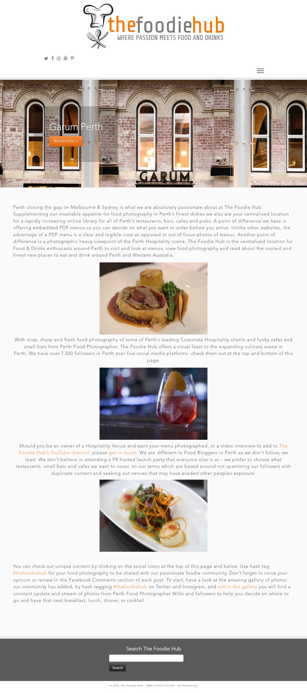 The Foodie Hub website