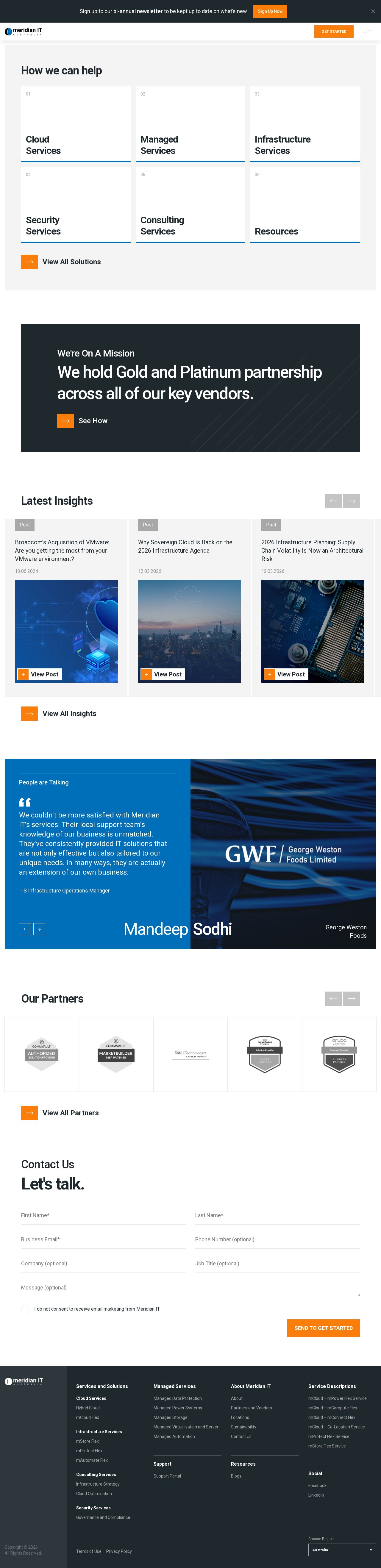 Meridian IT website