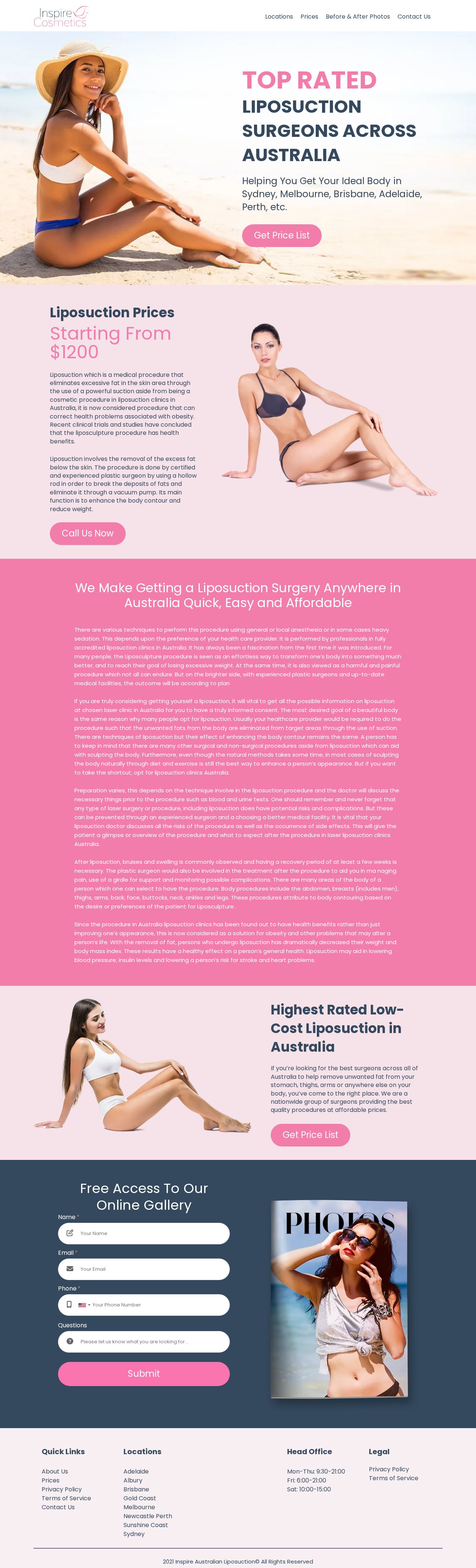 Australian Liposuction Clinics website