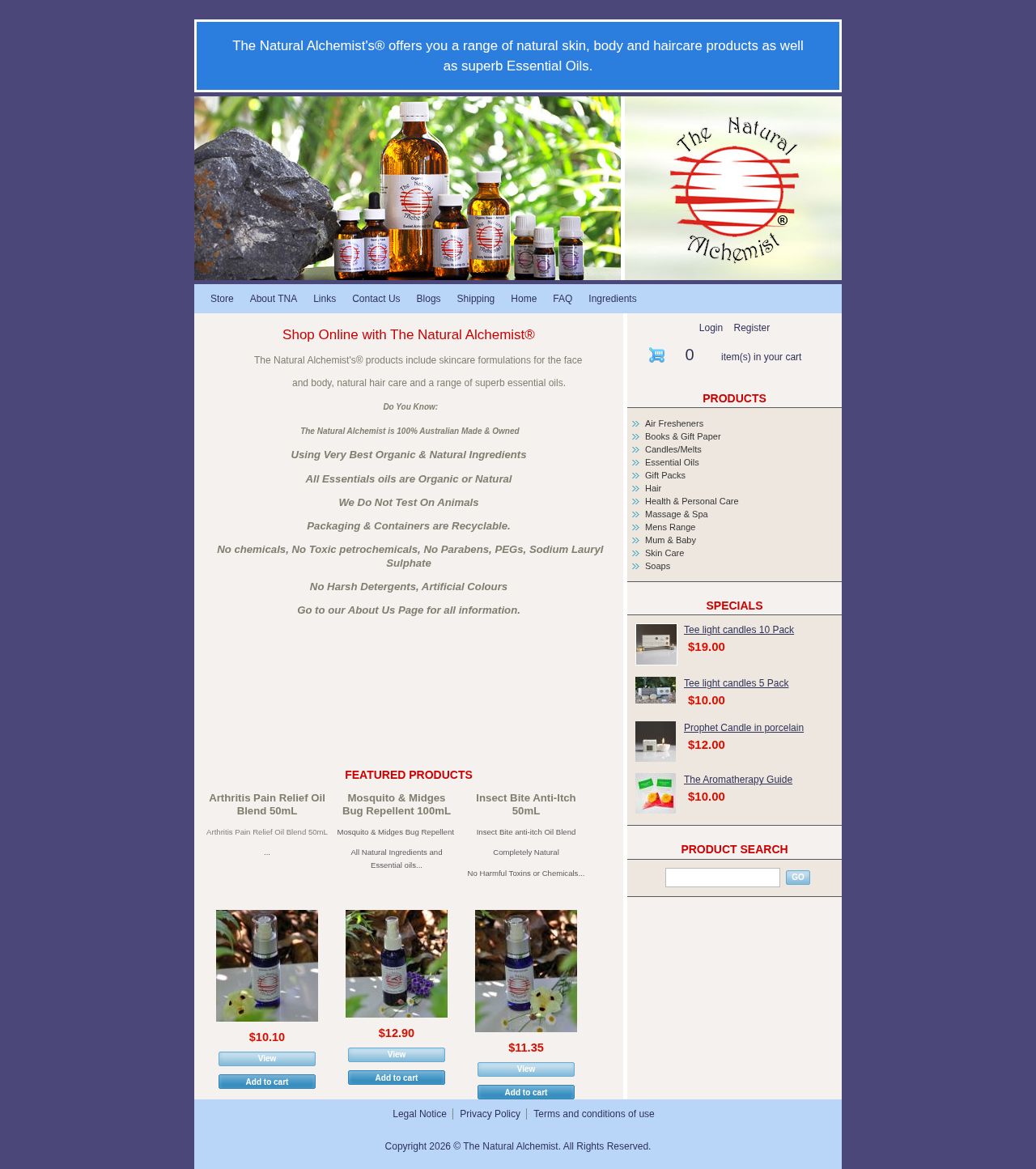 The Natural Alchemist website