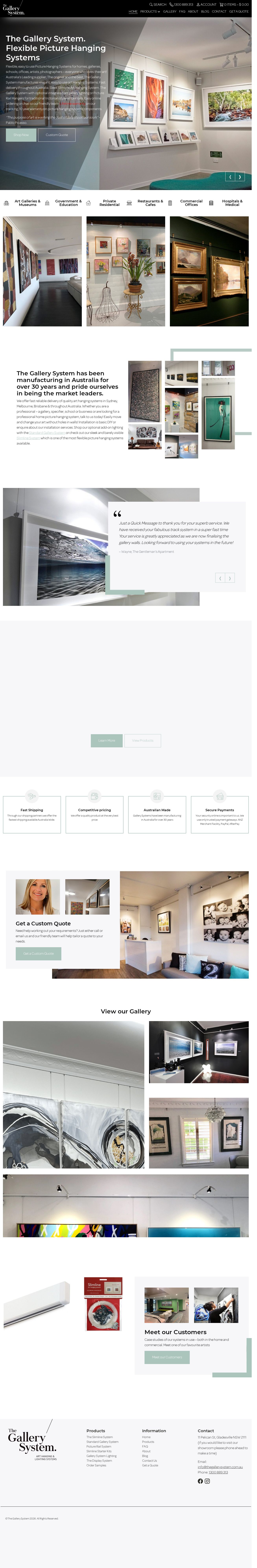 The Gallery System website