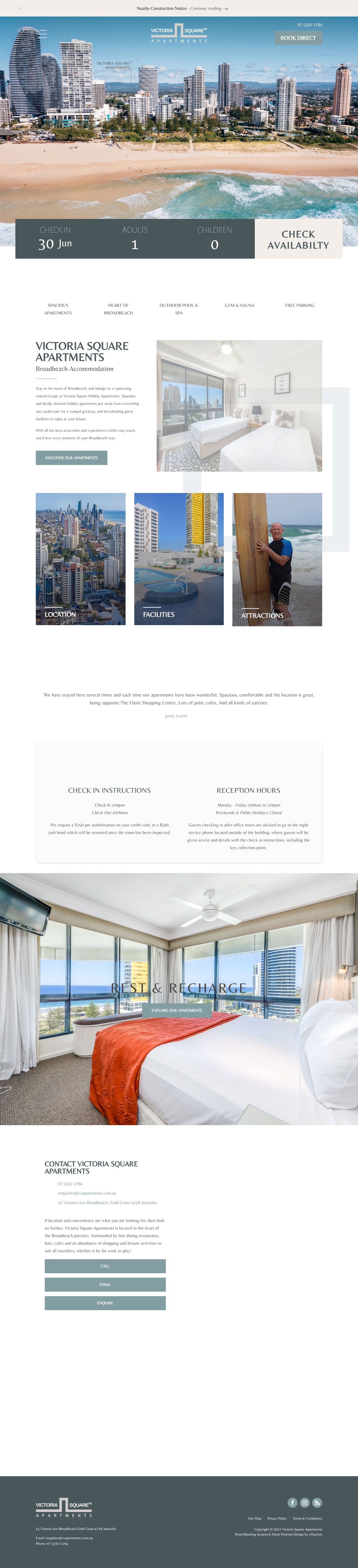 Victoria Square Apartments website