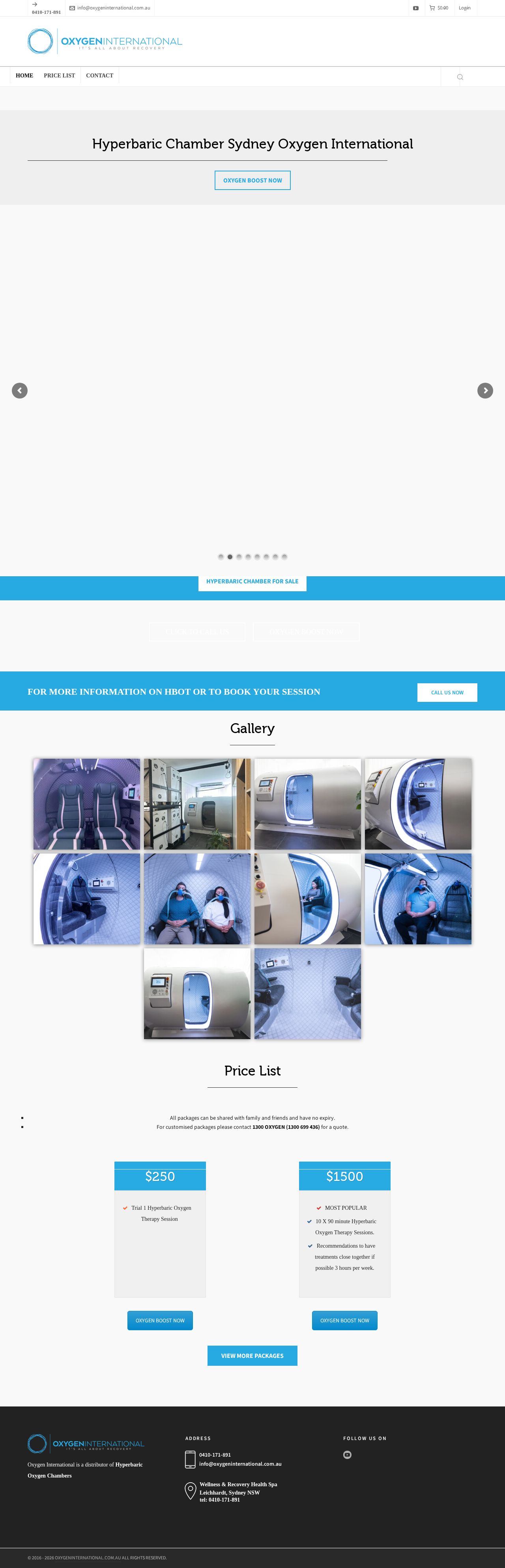 Hyperbaric Chamber website