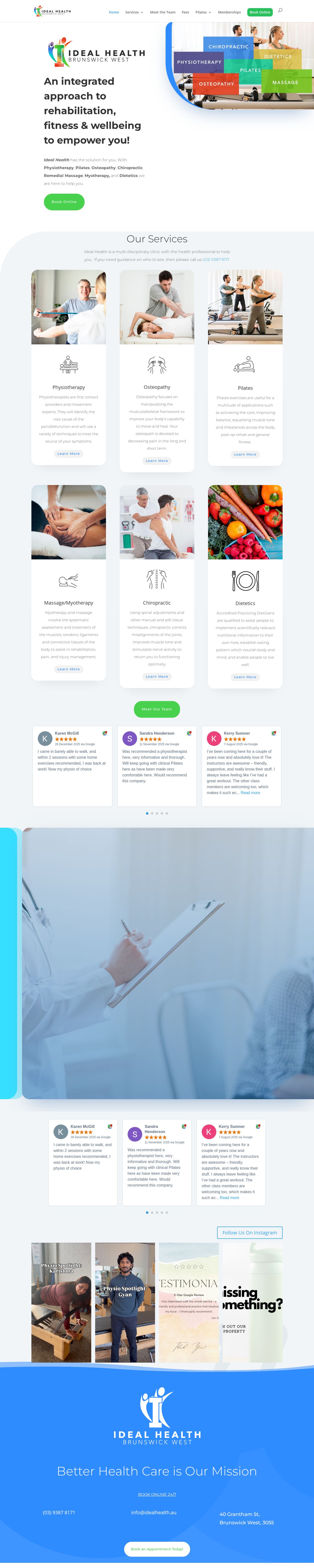 Ideal Physiotherapy website
