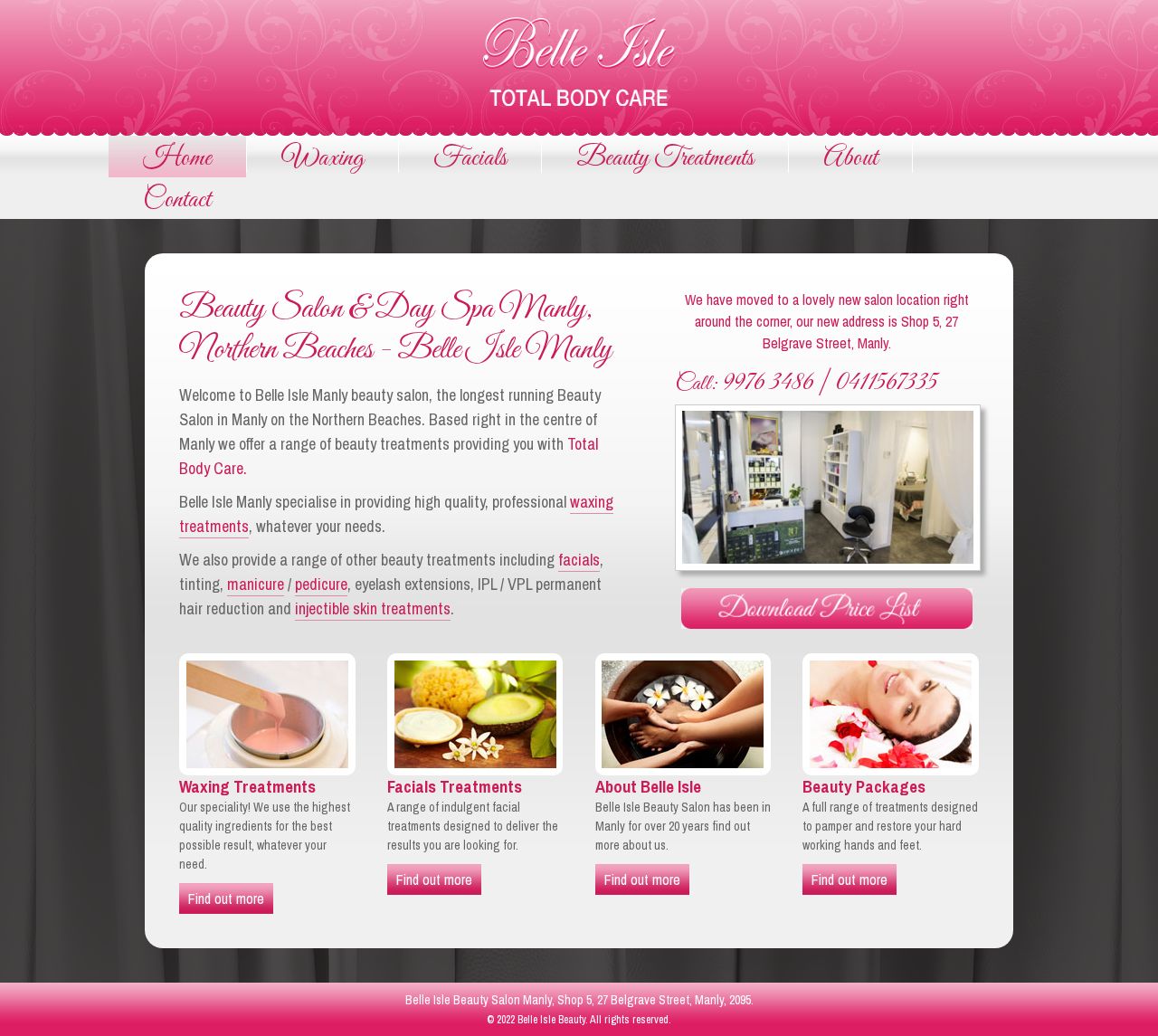 Beauty Salon Northern Beaches website