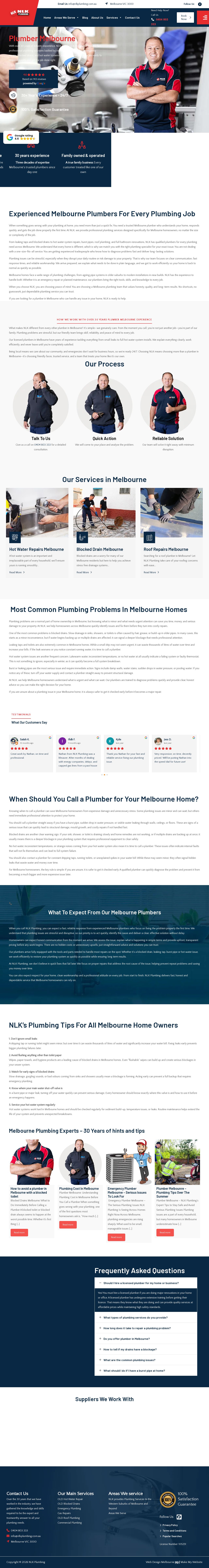 Plumber Malvern website