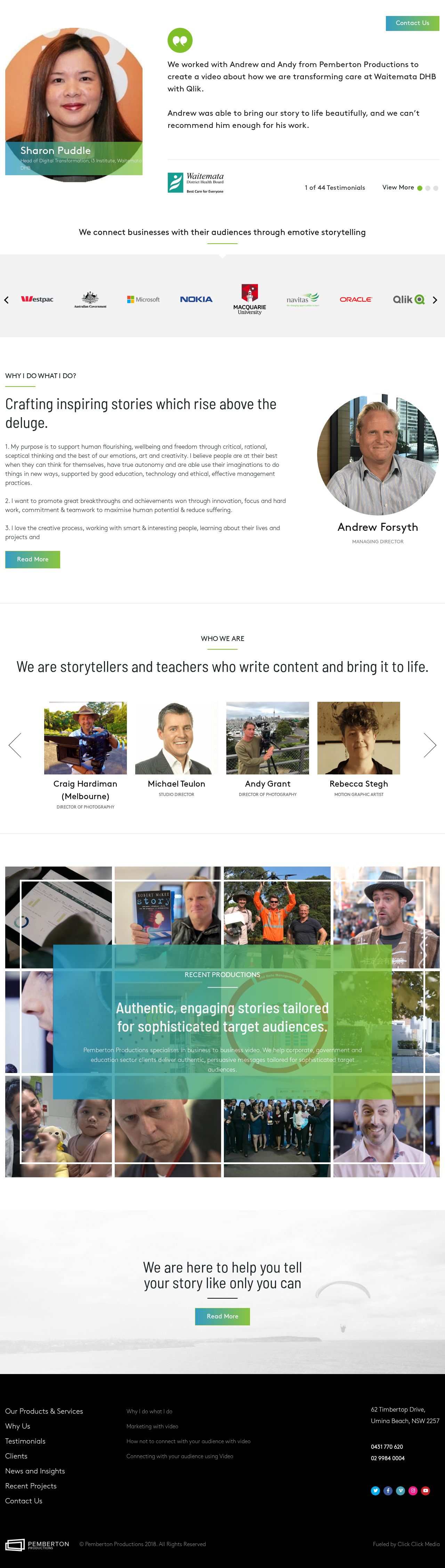 Pemberton Productions website