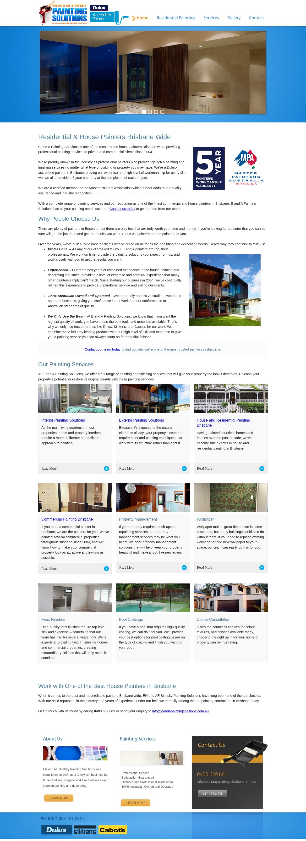 EN AND AE SINITSKY PAINTING SOLUTIONS website