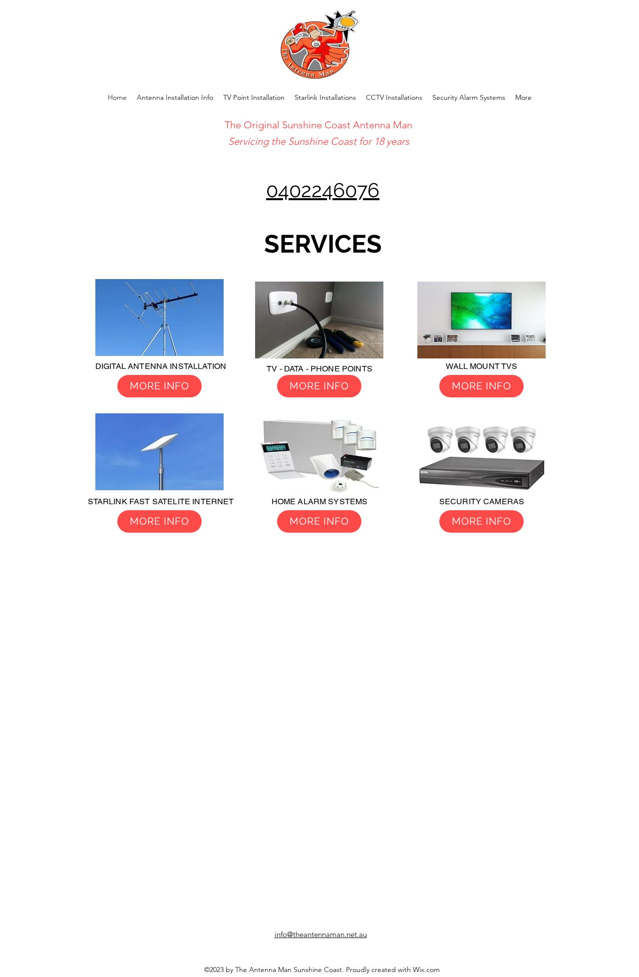 The Antenna Man Sunshine Coast website
