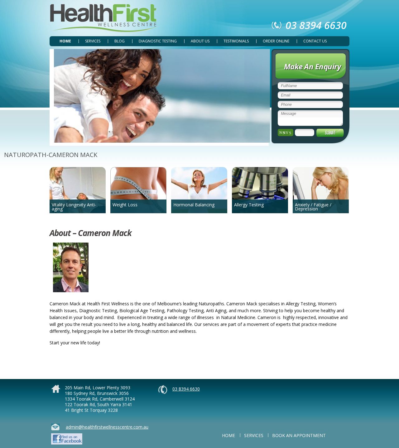 Health First Wellness website