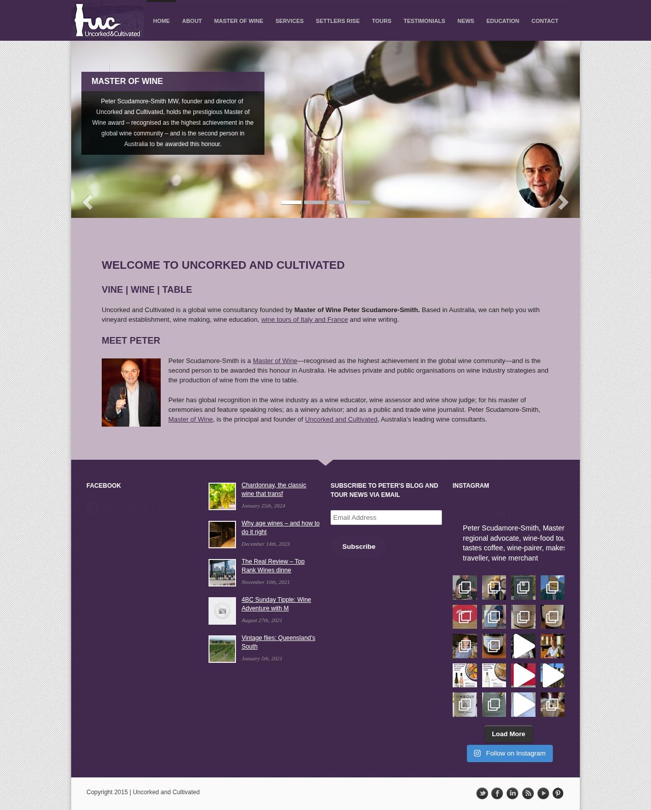 Uncorked and Cultivated website