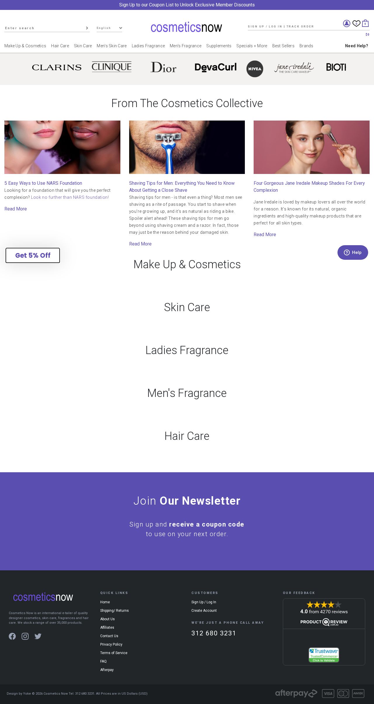 Cosmetics Now website