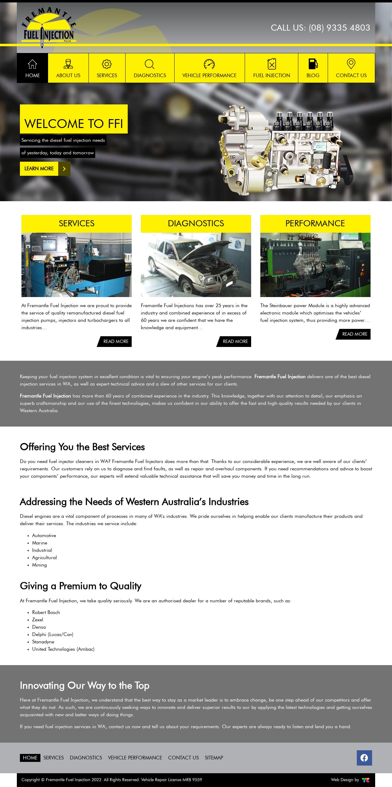 Fremantel Fuel Injection website