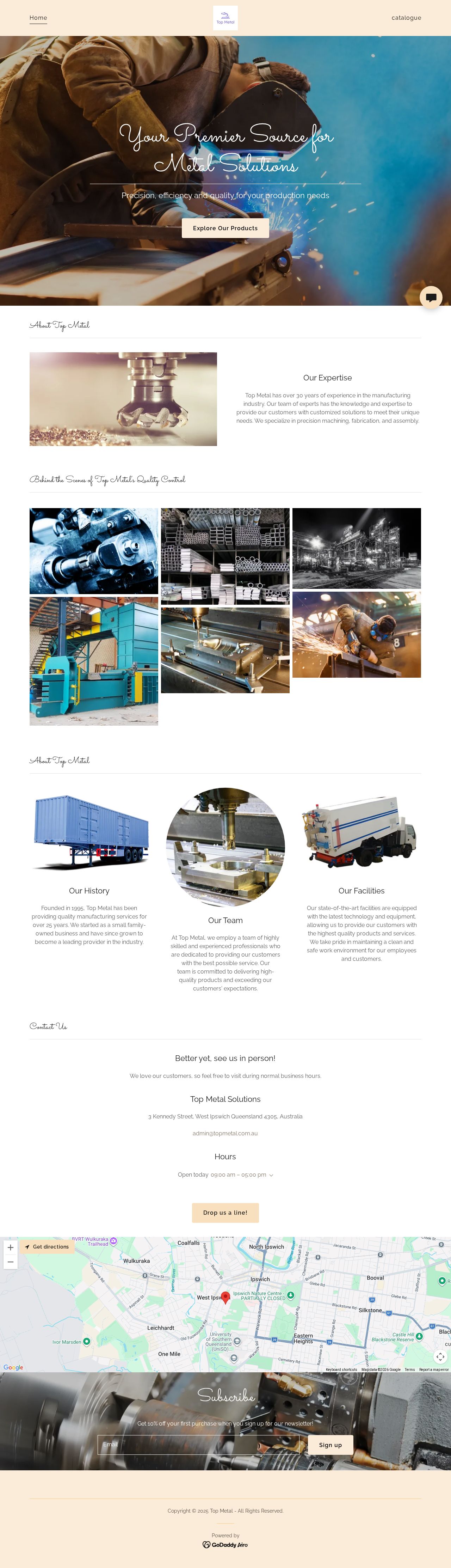Top Metal Recyclers Pty Ltd website