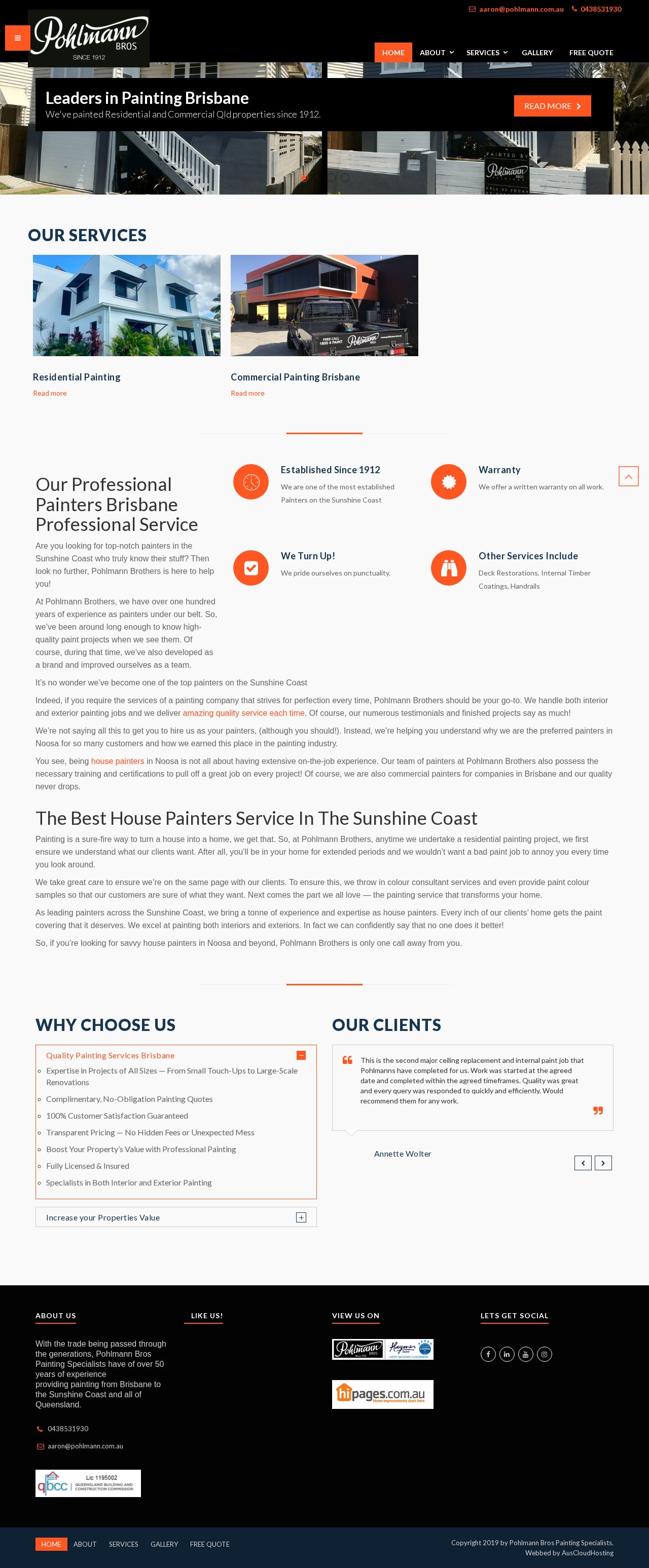 Pohlmann Bros website