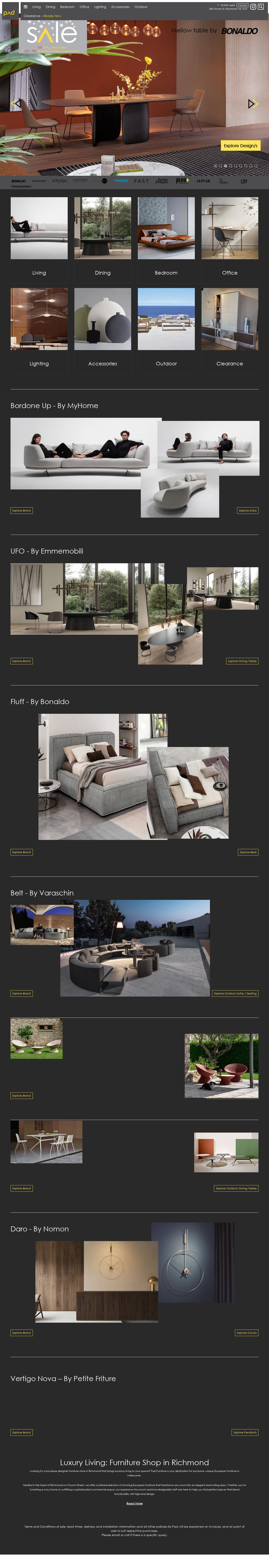 Pad Furniture website