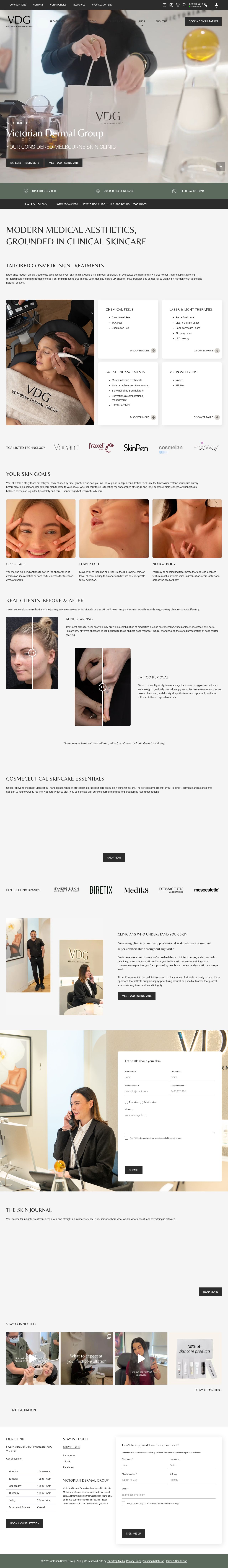 Victorian Dermal Group website