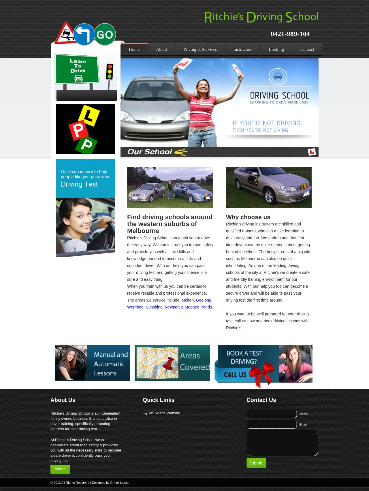 Ritchie's Driving School website