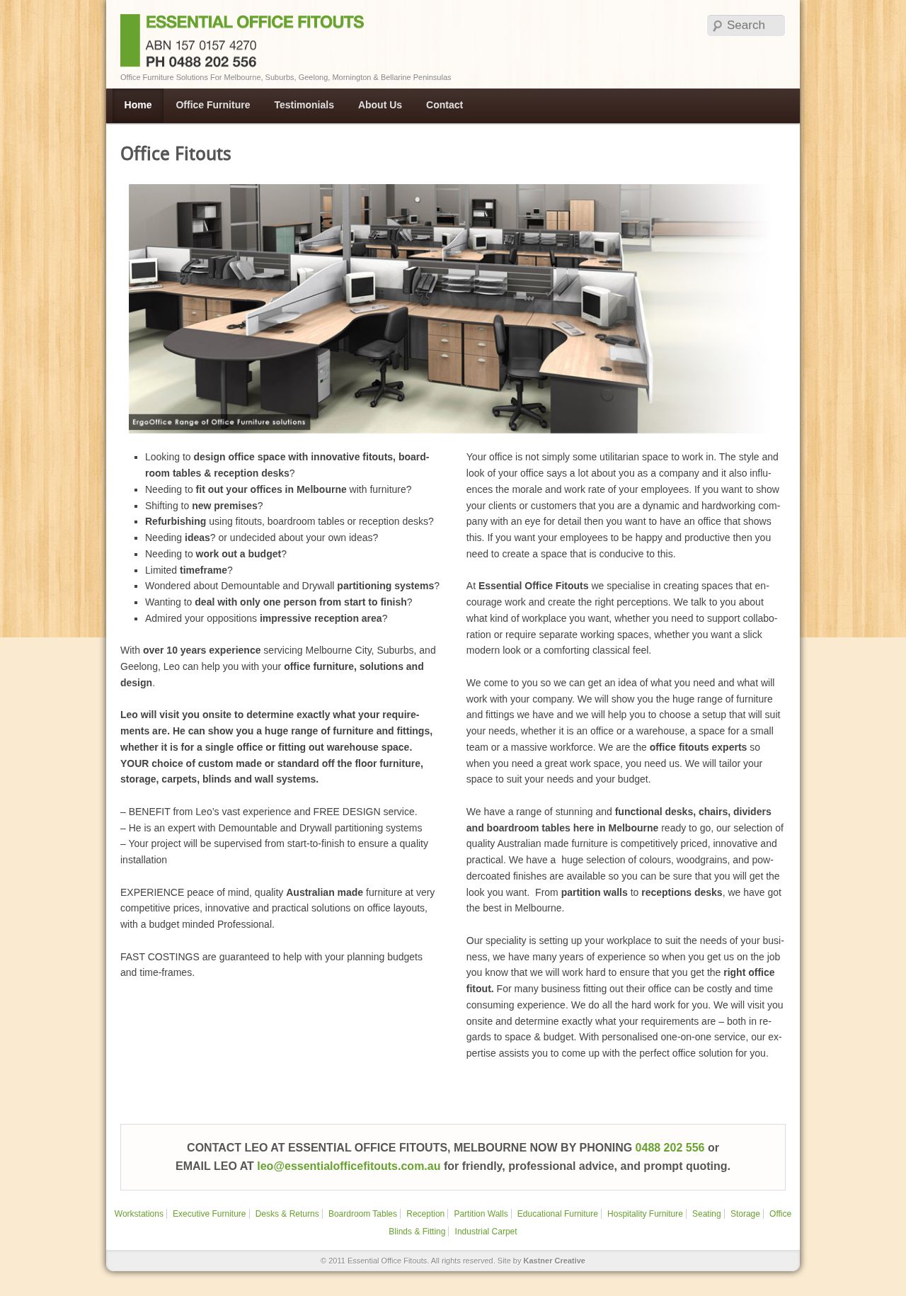 ESSENTIAL OFFICE FITOUTS website