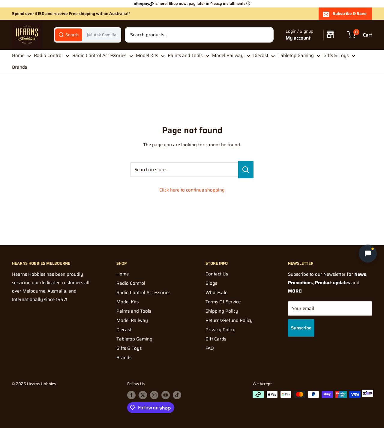 Hobby Shop website