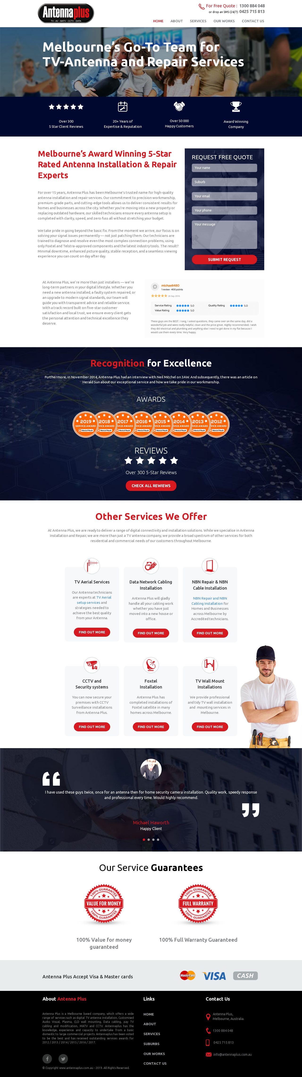 Antennaplus (Aus Corporate Solution Pty Ltd) website
