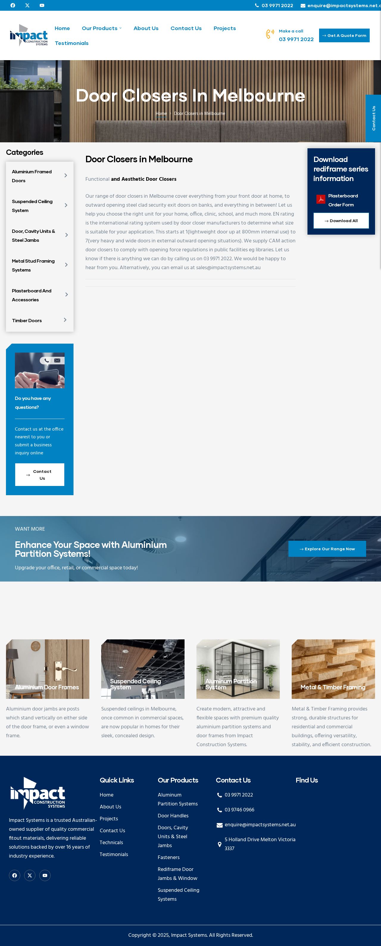 Screen Door Closers Residential website