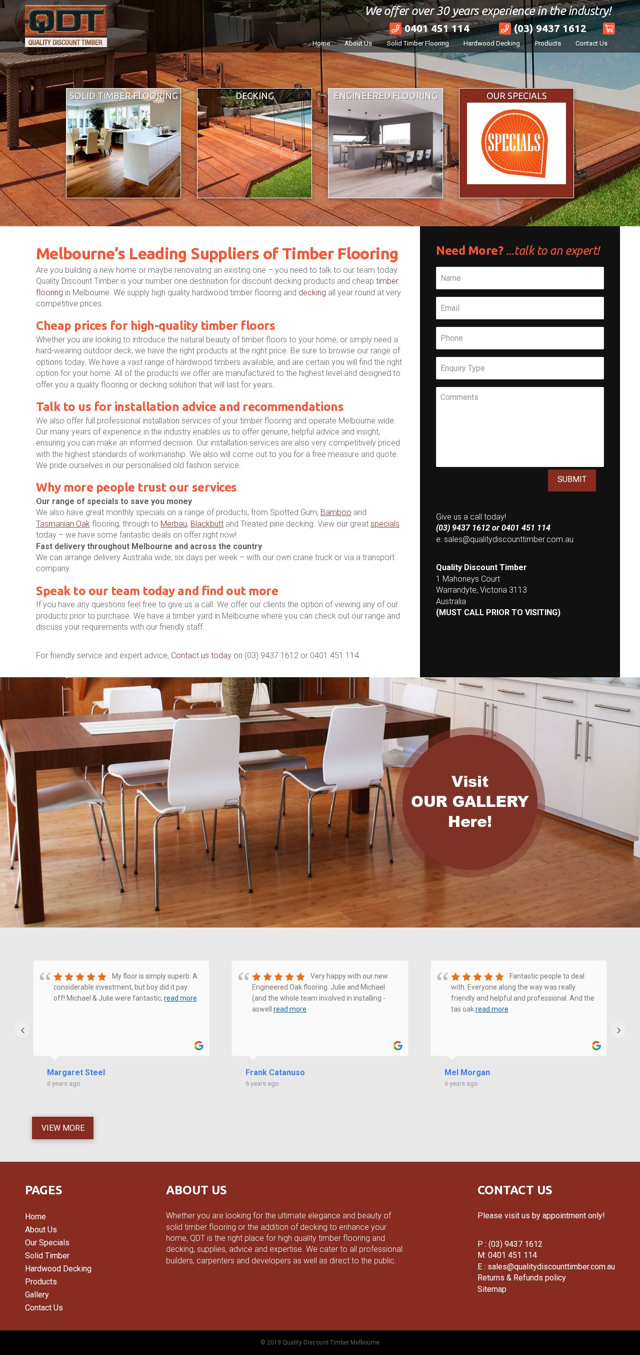 Quality Discount Timber website