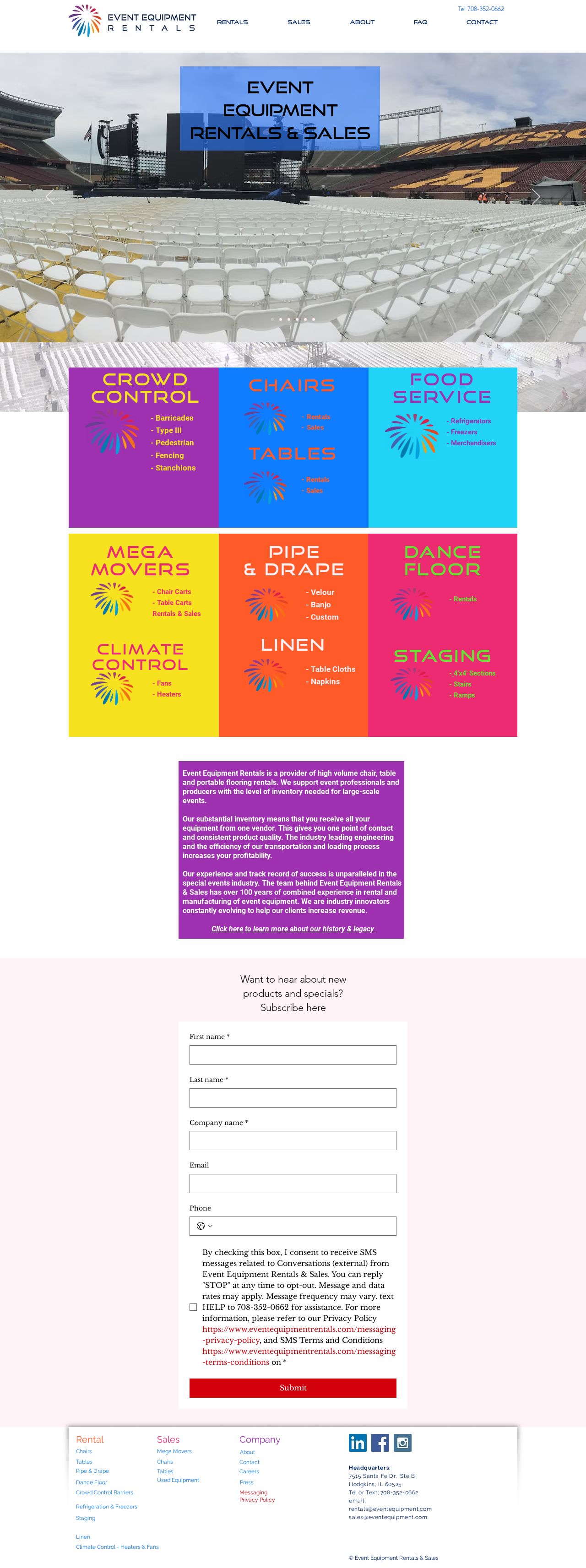 Event Equipment Hire Sydney website