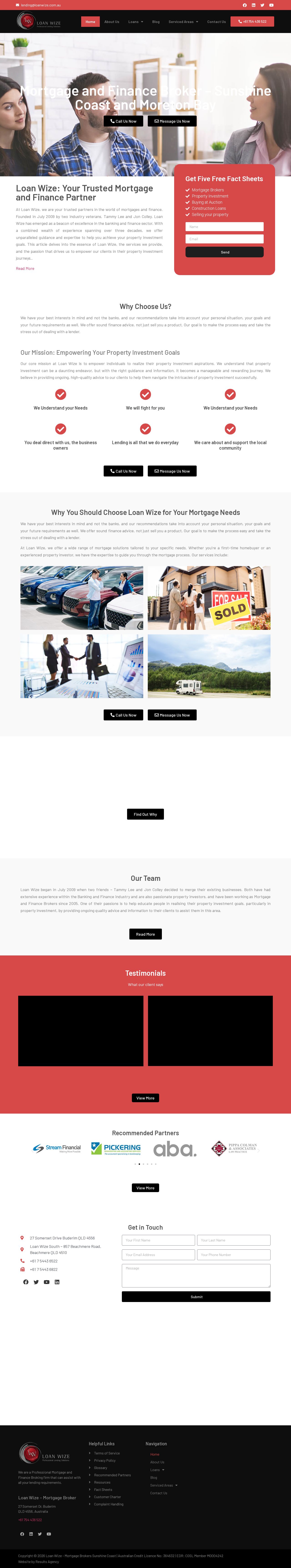 Loan Wize - Sunshine Coast Mortgage Broker website