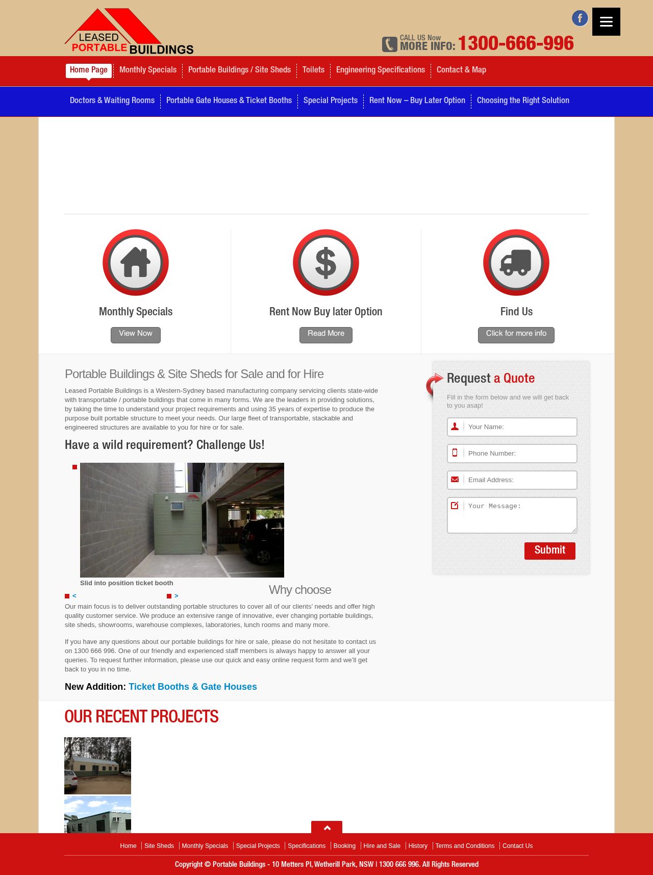Leased Portable Building website