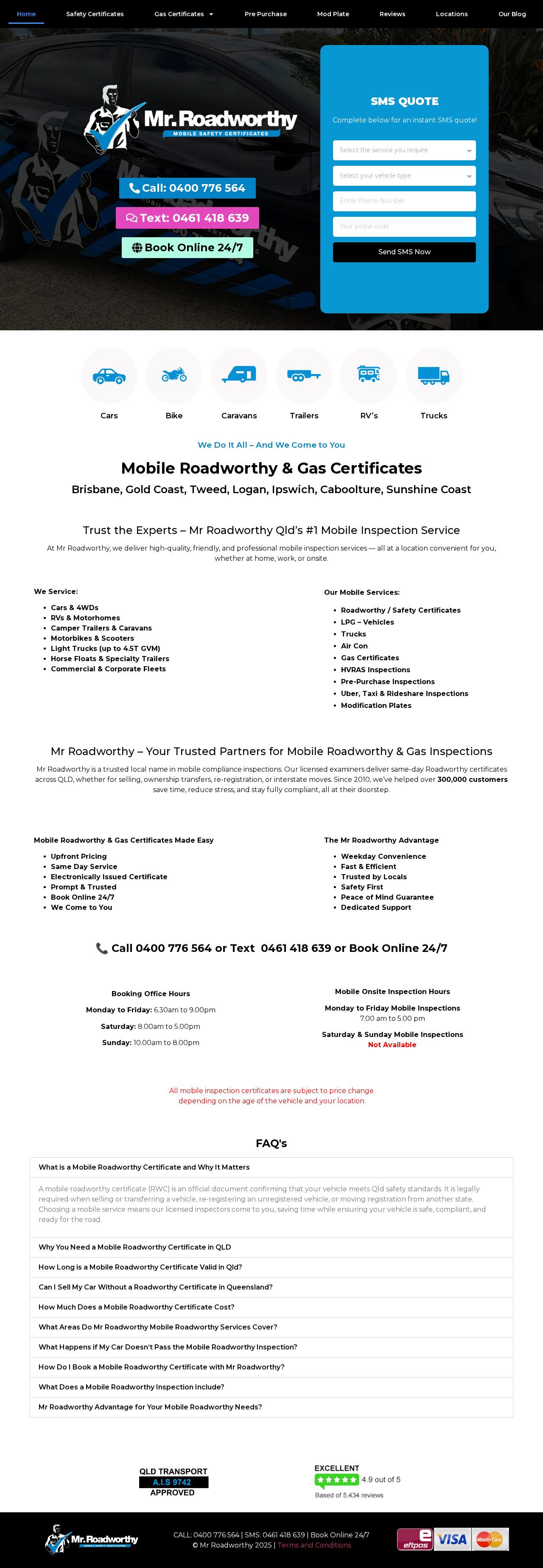 Mr Roadworthy website