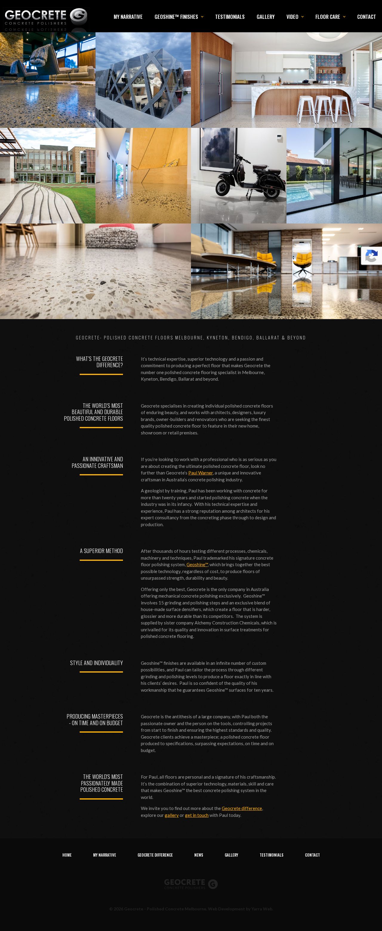 Geocrete Concrete Polishers website
