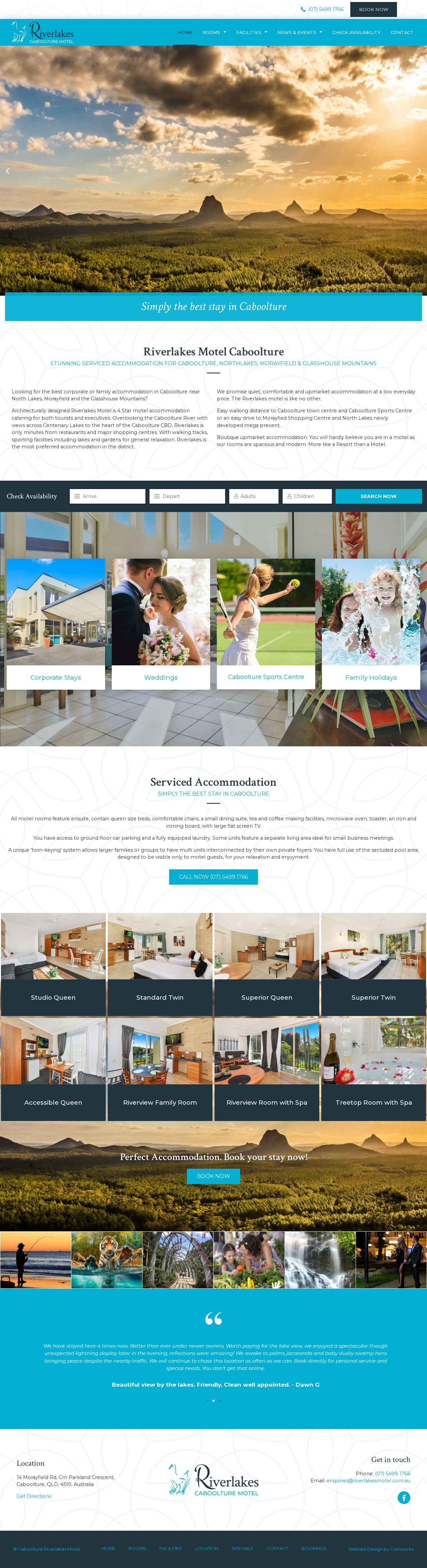Caboolture Riverlakes Motel website