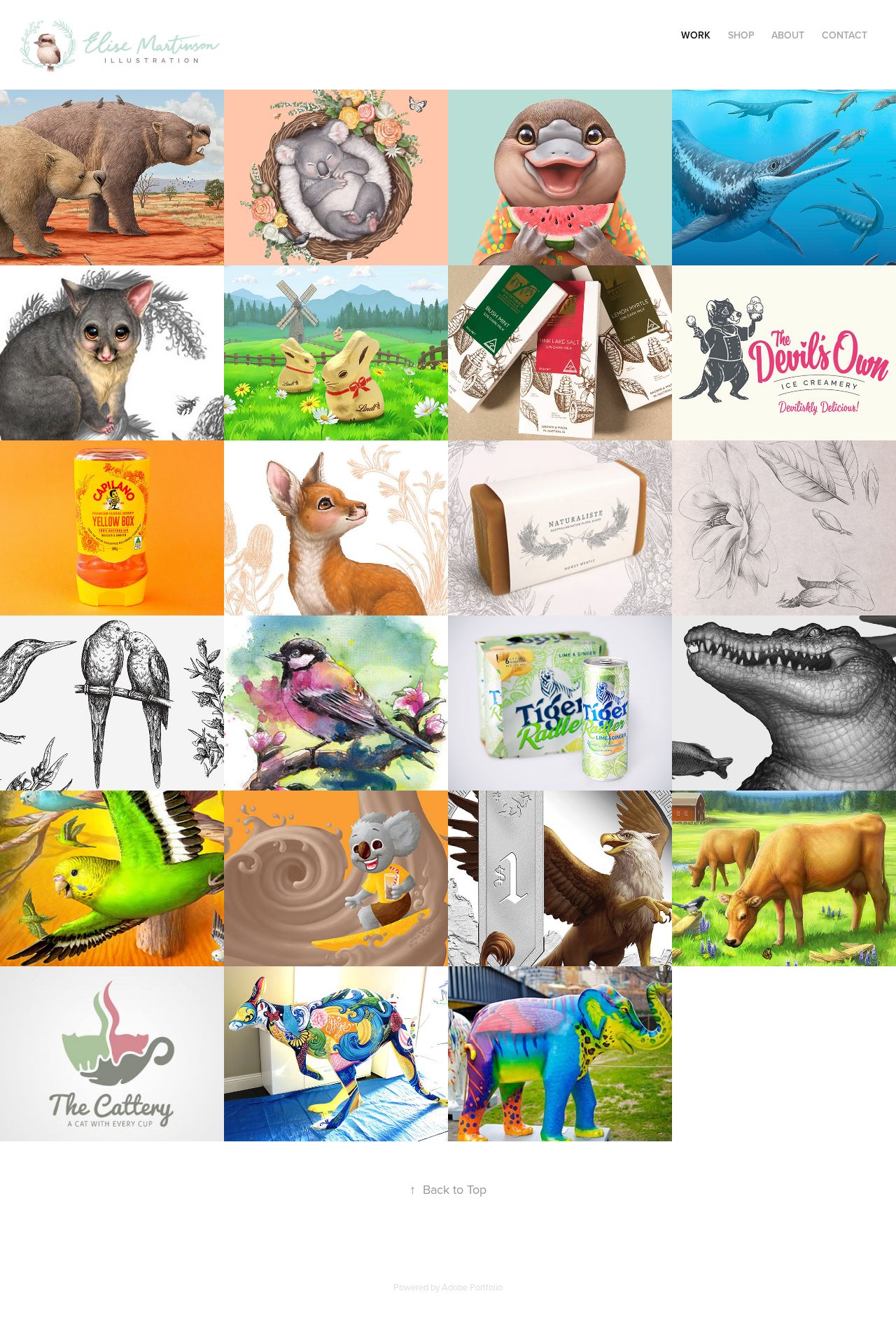 Elise Martinson Illustration website