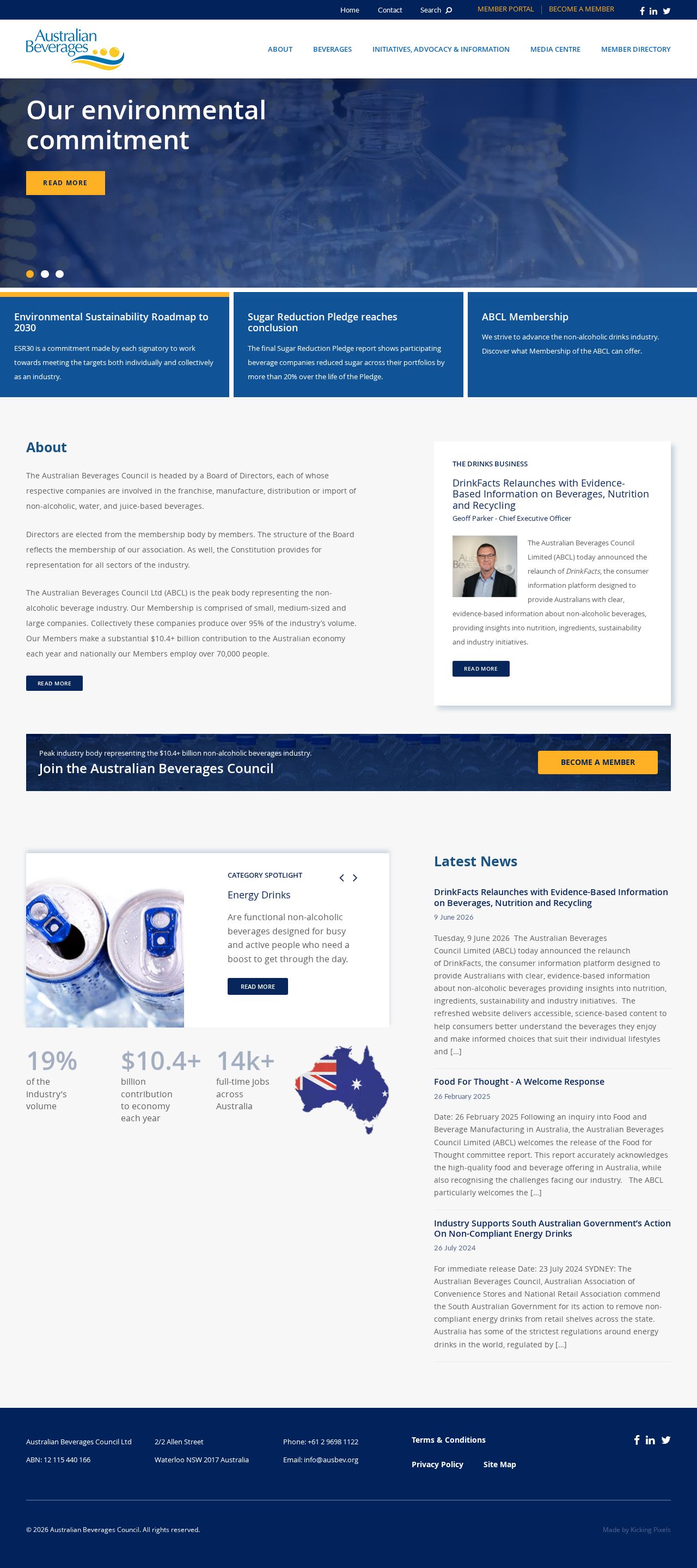 Australian Beverages Council Ltd website