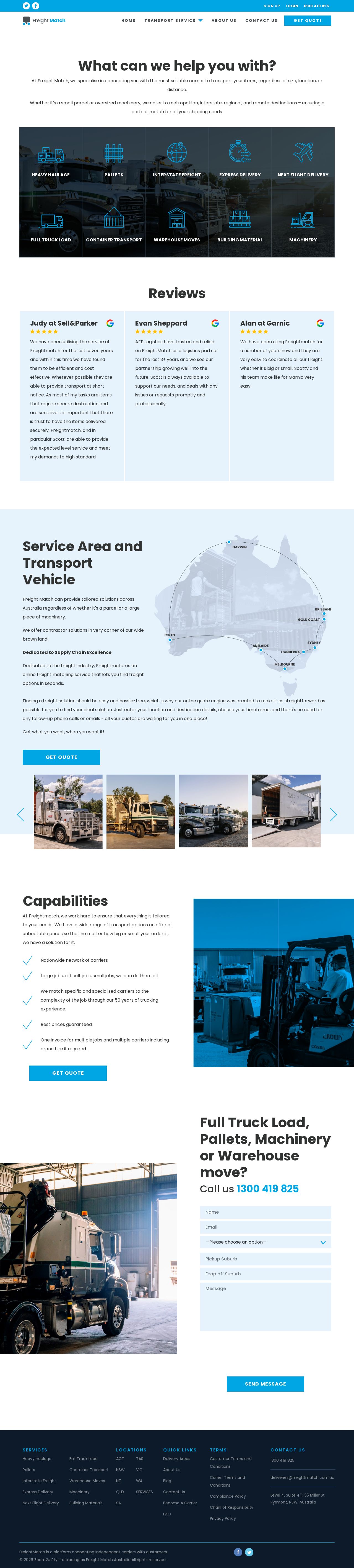 Freight Match website