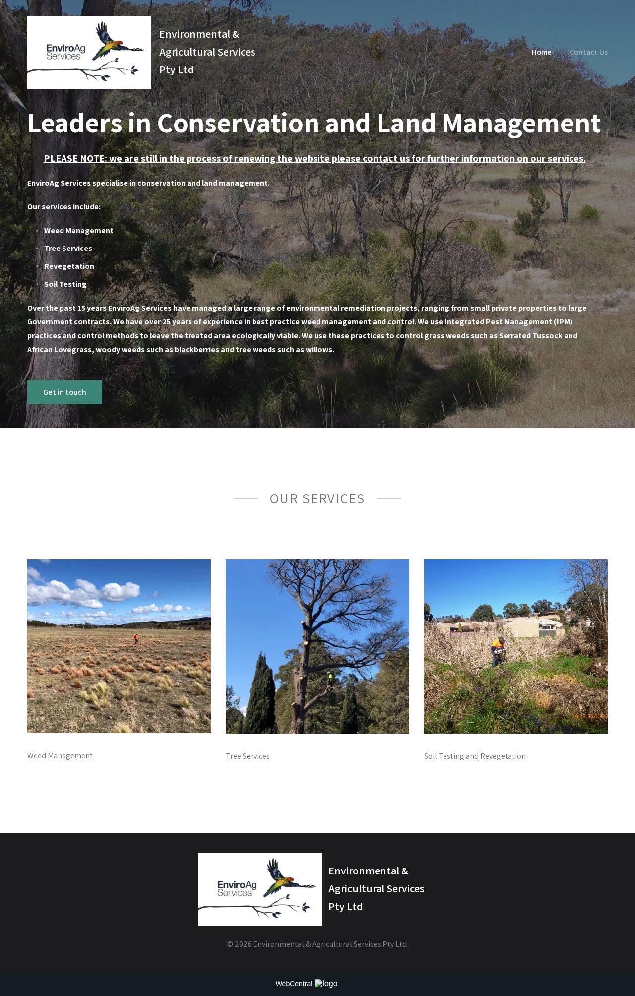 Environmental and Agricultural Services website