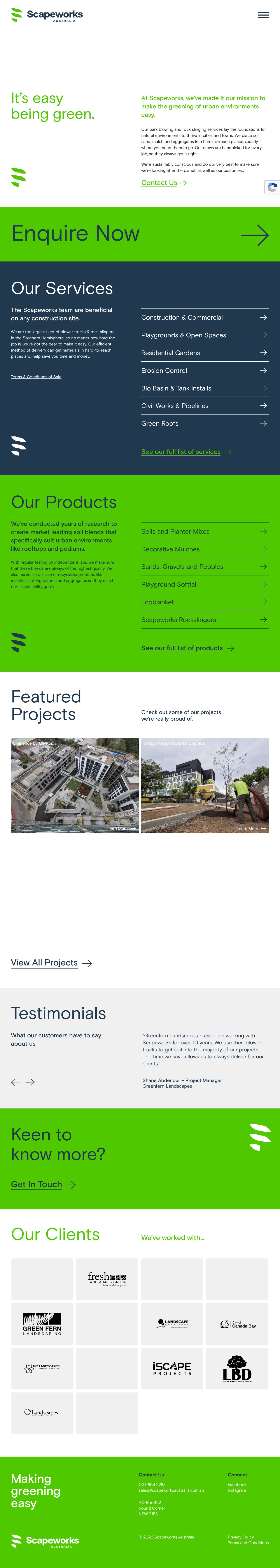 Scapeworks Turf website