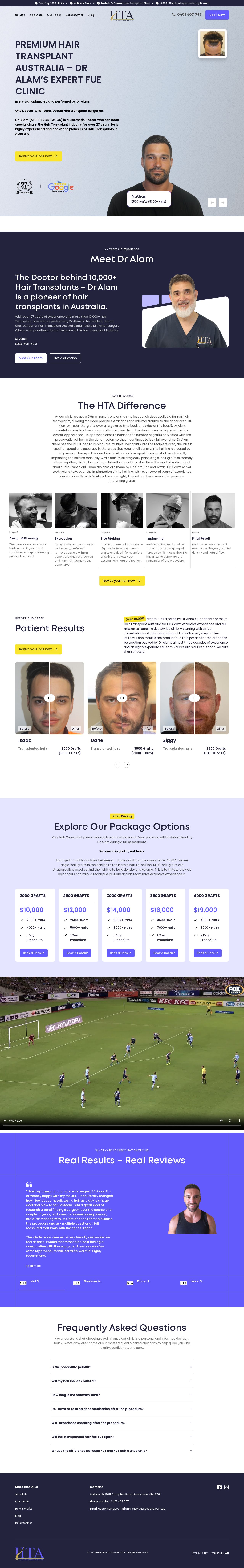 Hair Transplant Australia website
