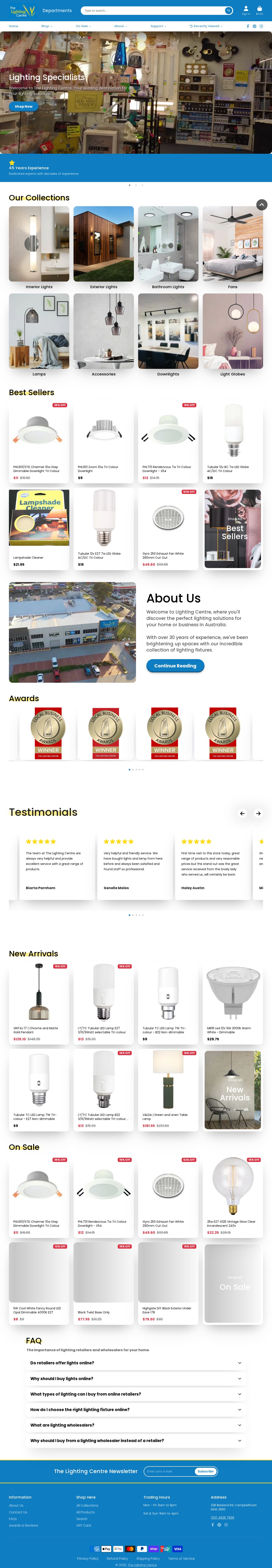 The Lighting Centre website