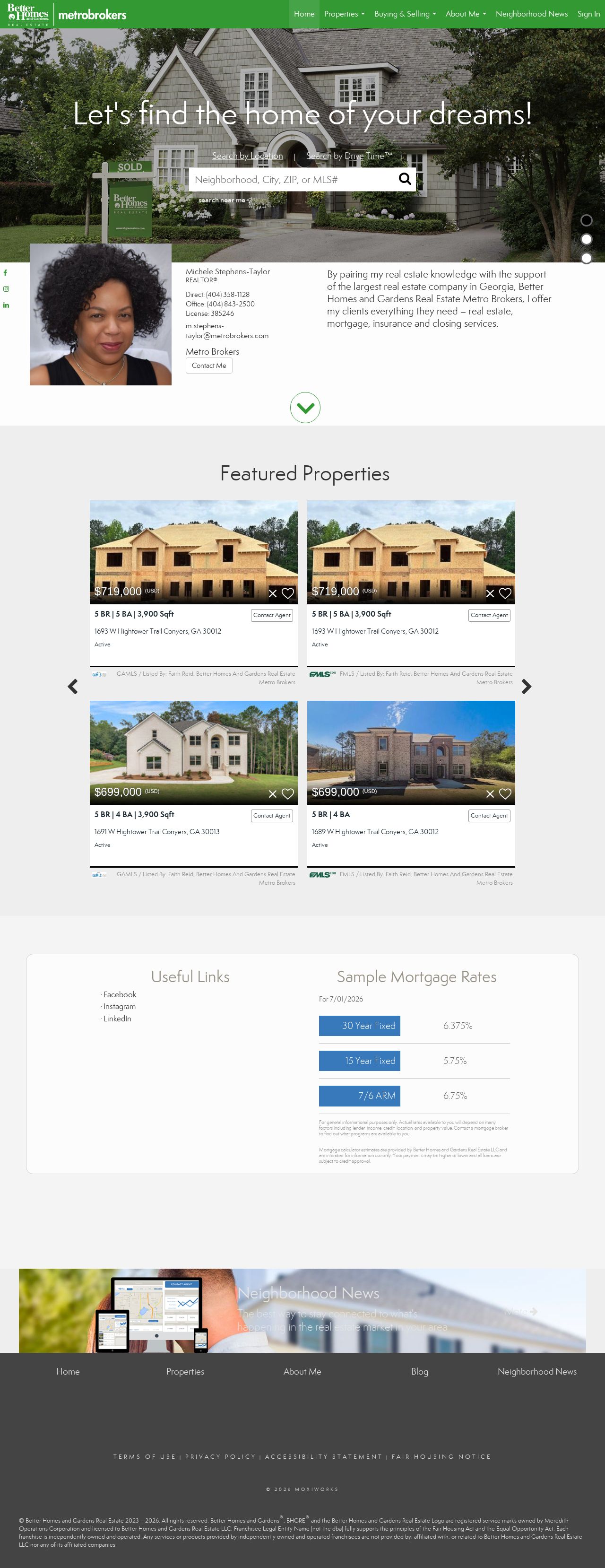 Grant Matterson Your Local Real Estate Agent website