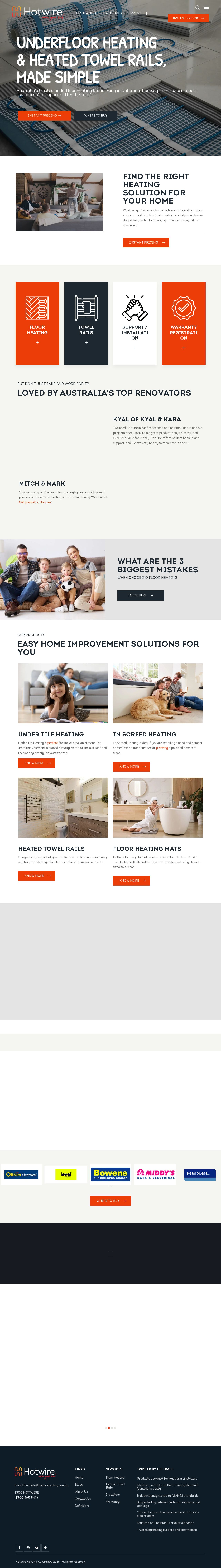 HotWire Under-Tile Heating website