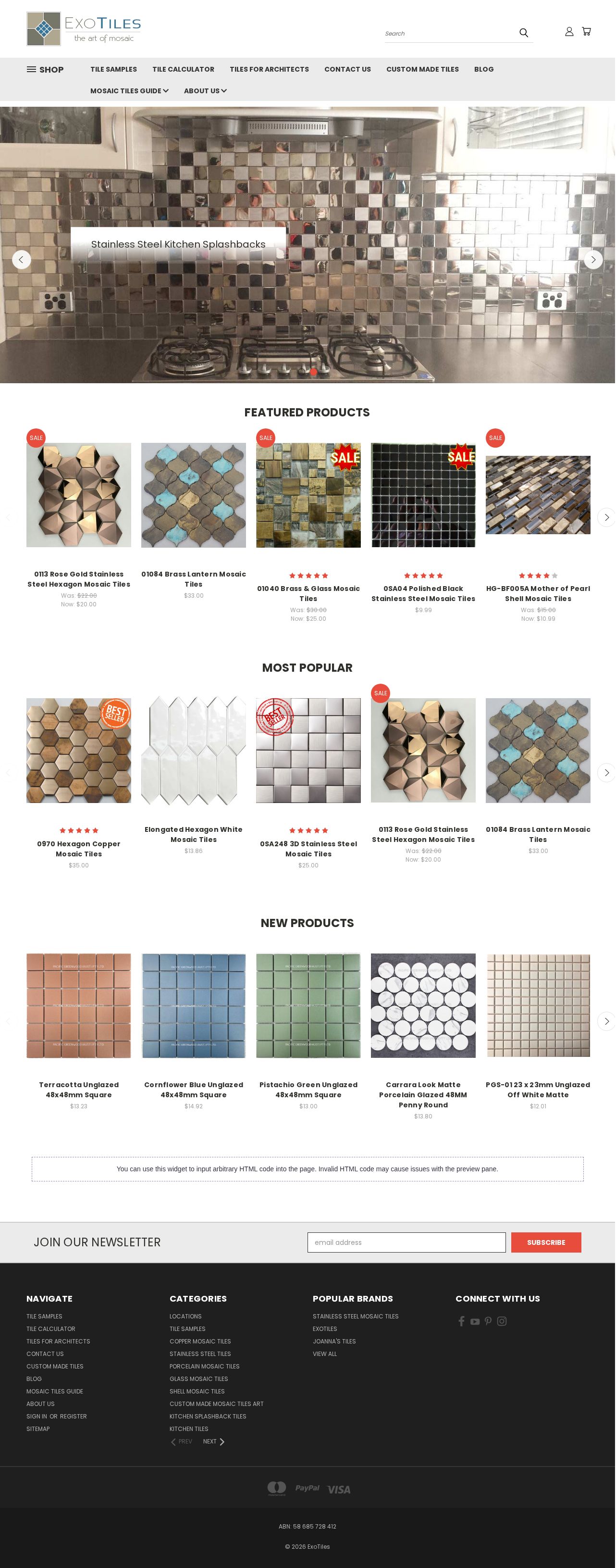 ExoTiles website
