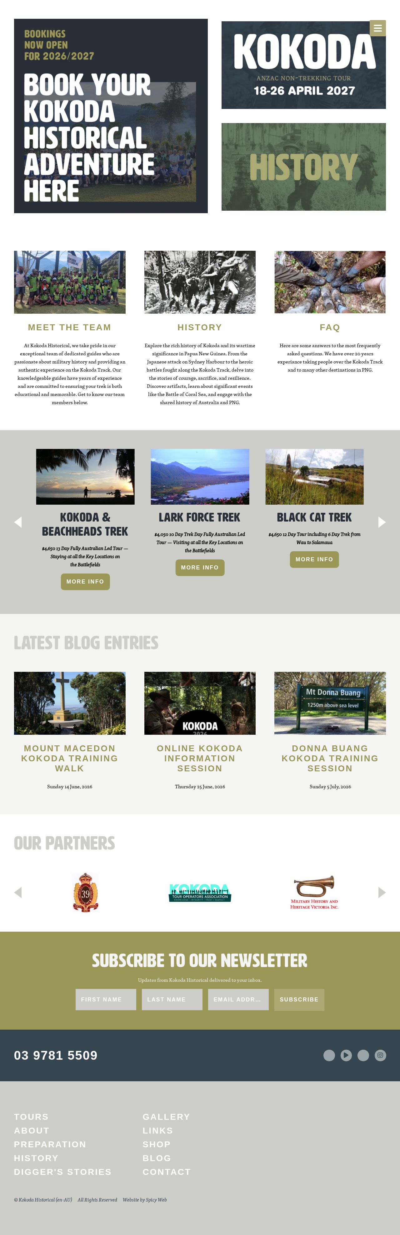 Kokoda Historical website