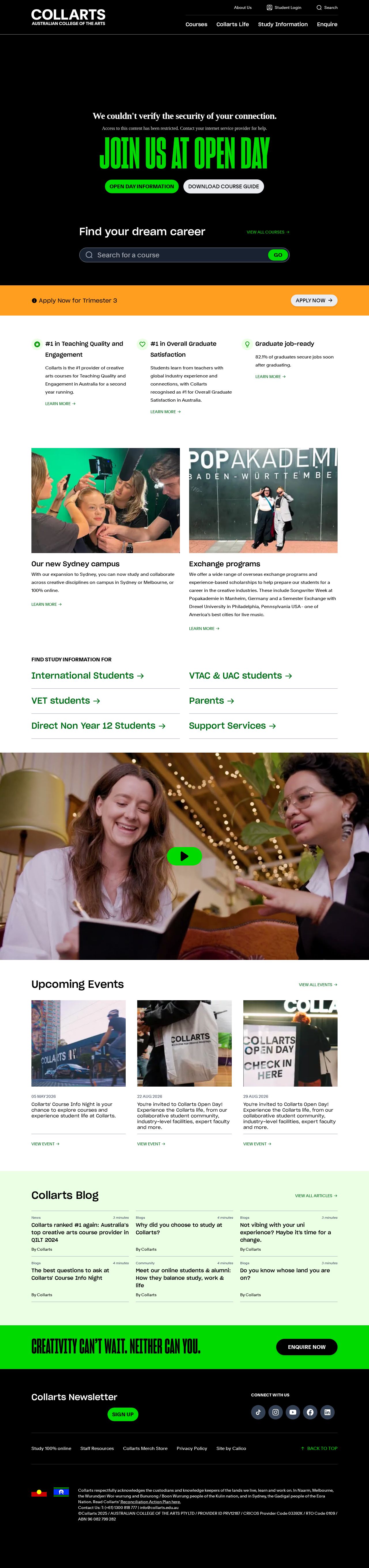 Collarts â The Australian College of the Arts website