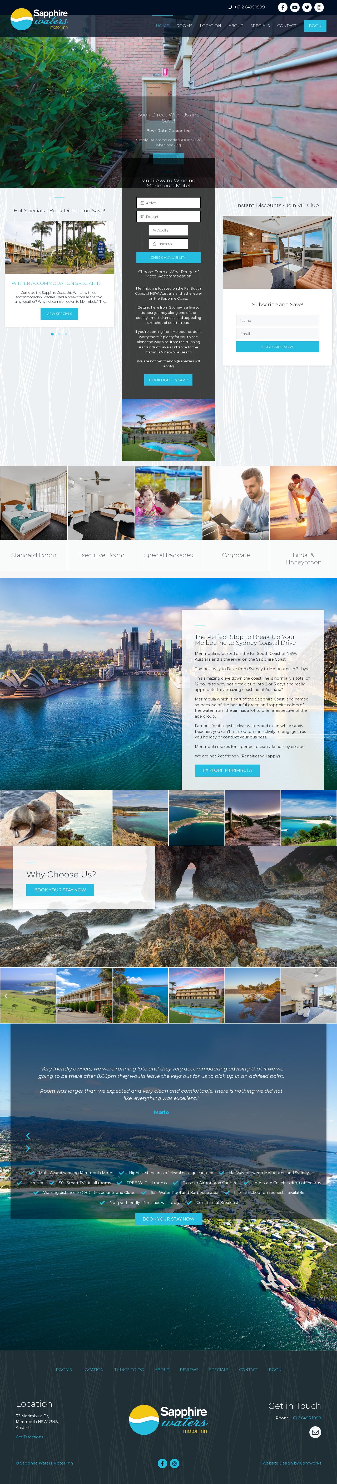 Sapphire Waters Motor Inn website