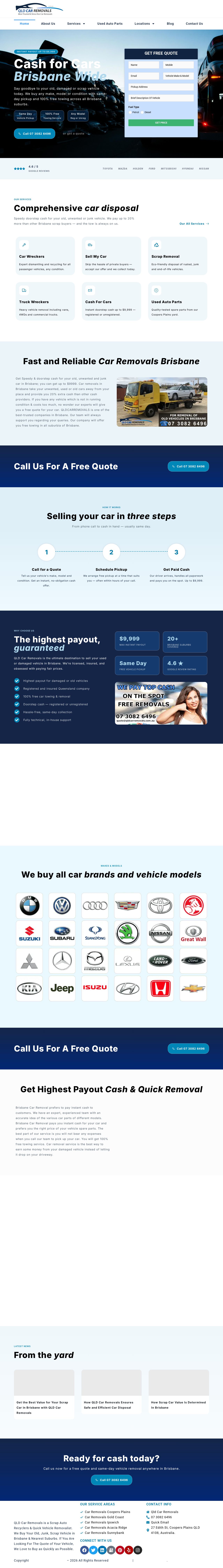 QLD Car Removals Brisbane website